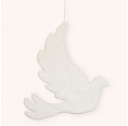 Handmade white dove made from recycled cotton papier-mâché » Sundara Paper Art