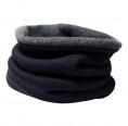 Winter Loop Scarf Plain Eco Fleece & Eco Cotton Black/Anthracite | bingabonga