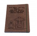 TRAVEL Diary walnut book cover made in Germany