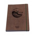 Notebook Adventure Logbook WAVE - walnut wood book cover | Waldkind