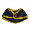 Eco wool fleece triangular scarf for baby & toddler grey-yellow | Ulalue