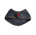 Eco wool fleece triangular scarf for baby & toddler - grey | Ulalue