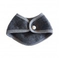 Eco wool fleece triangular scarf for baby & toddler - grey-white | Ulalue