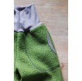 Eco Wool Broadcloth Kids Trousers olive-grey, colourful waistband & pockets
