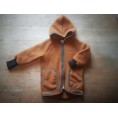 Organic Wool Fleece Jacket Amber with Hood for Kids | Ulalue