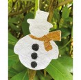 Eco Christmas Decoration Set of 3 with snowman » Sundara