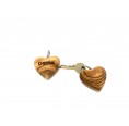 Olive Wood Heart Keyfob inspiring Stroke DANKE » D.O.M.