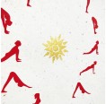 Detail Sun Salutation Yoga Poster Laid Paper » Sundara Paper Art