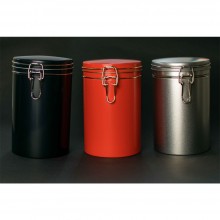 Round Coffee Can & Food Storage Container Bean Edition 500, tinplate, various colours