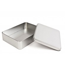 Silver Biscuit Storage Tin, hooded lid, 2590 ml/91 oz