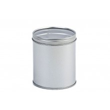 Silver Round Slip Lid Food Storage Tin with Viewing Window 450 ml/15.8 oz