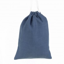 Reusable Drawstring Linen Bags – Zero Waste Produce Bag Blue