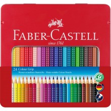 Faber-Castell Colour Grip Crayon – Tin of 24 Shades
