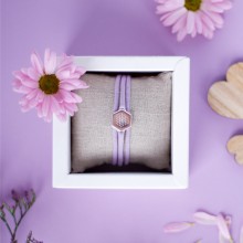 odem souls Beauty Bracelets Organic Cotton – Silver/Lavender