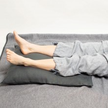 Eco-friendly Vein Pillow 60x80 cm – Spelt Husks & Linen Pillowslip – Anthracite
