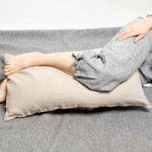 Eco-friendly Vein Pillow 60x80 cm – Spelt Husks & Linen Pillowslip – Natural