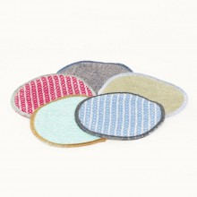 5 Pack Reusable Linen Makeup Remover Pads Zero Waste optional with Organic Linen Mesh Laundry Bag