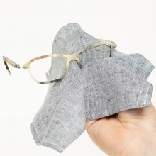 Eyeglasses Cleaning Cloths Organic Linen – Blue-Grey, 1 piece