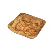 Oiled Olive Wood Snack Bowl, 5“ square 13x13 cm