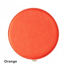 Vegan Felt Seat Cushion 'Round' Ø 40 cm Violan® Orange