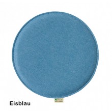 Vegan Felt Seat Cushion 'Round' Ø 40 cm Violan® Ice-blue