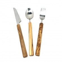 Cutlery Stainless Steel with Olive Wood Handle
