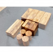 Solid Olive Wood Block – individual Wooden Building Block re-order 5.5 x 5.5 x 1.8 cm