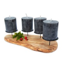 Candleholder ADVENTO made of Olive Wood