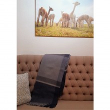 Alpaca Wool Blanket various designs – Blue