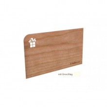 Gift card made of wood