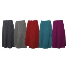 Long Wool Felt Skirt, Organic Wool Crepe Fabric
