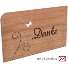 Greeting card | postcard made of wood – Thanks