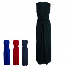 Elegant Maxi Dress with Drapes from Eco Jersey