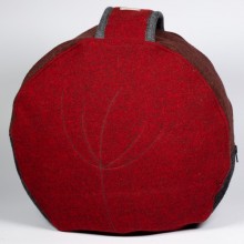 Seat Cushion, Yoga Cushion, Meditation Cushion or Footrest with Organic Spelt Husks – Red (Autumn)
