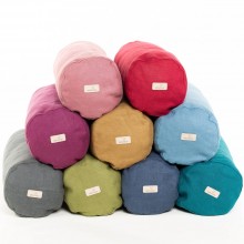 Linen Neck Roll Pillow – Fill with Organic Spelt Hulls & Woll Beads – various colours
