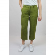 7/8 Linen Trousers, elastic waistband, stylish colours