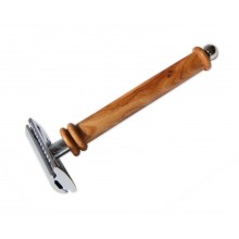 Reusable Safety Razor CLASSIC with Olive Wood Handle & replaceable Blade – K2 Luxury
