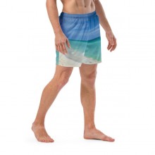 Ocean Print Men’s Swim Shorts – Recycled Polyester & UPF 50+