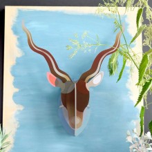 3D Wall Decoration Antelope – Recycled Cardboard