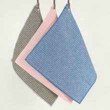 Plastic-free Cleaning Cloth Rag Bundle half-linen Waffle Pique, Set of 3 colourful mixed No. 11