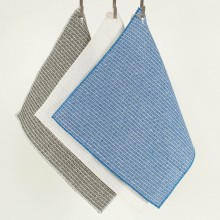 Plastic-free Cleaning Cloth Rag Bundle half-linen Waffle Pique, Set of 3 colourful mixed No. 12