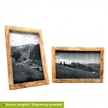 Olive Wood Picture Frame 20 x 30 cm, Engraving possible