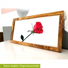 Olive Wood Picture Frame 40 x 20 cm, Engraving possible