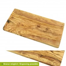 Olive Wood Cutting Board, ANGULAR 30x15 cm, Engraving possible