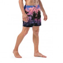 Pink Sundown Men’s Swim Shorts – Recycled Polyester & UPF 50+