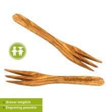 Kids Fork 'Struppi' Olive Wood, Engraving possible