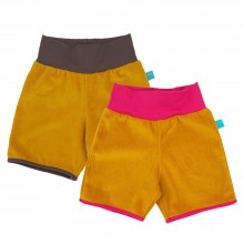 Yellow Contrast Colour Pull-on Organic Shorts