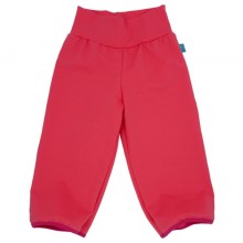 Coral Capri Pants with Pink Leg's Hem – Organic Cotton Jersey
