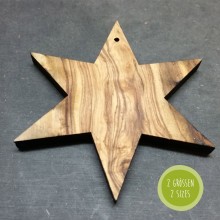 STAR Olive Wood Ornament