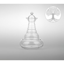 Glass Carafe Alladin Tree of Life lasered & Glass Stopper 1.3 L